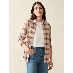 Faherty Legend Classic Sweater Shirt in Cranberry Haze Plaid